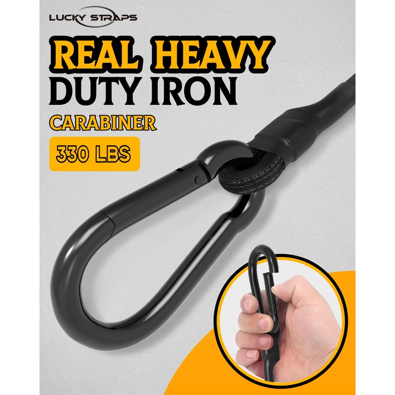 18'' Real Heavy Duty Carabiner Bungee Cords Outdoor with 190