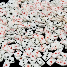 50g Polymer Clay Slices Sprinkle Resin Inclusions Resin Scrapbook (Playing Cards 5mm)