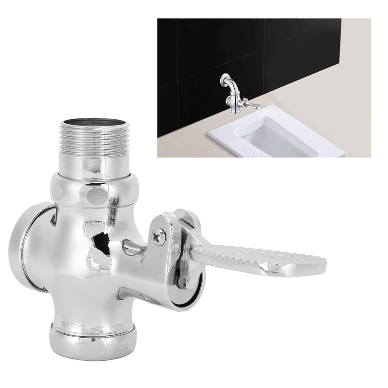 Pedal Toilet Delay Flushing Valve Foot Pedal Water Valve for