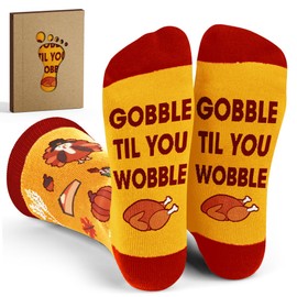 VICRAZY Thanksgiving Gifts - Fall Socks for Women, Funny Socks for Kids, Perfect Thanksgiving Hostess Gifts, Coolest Turkey Trot Gear, Unique Stocking Stuffed Gift| Ideal for Fall