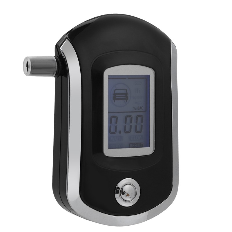 Digital Breath Alcohol Tester Professional Car Alcoholimetro Breathalyser with 5
