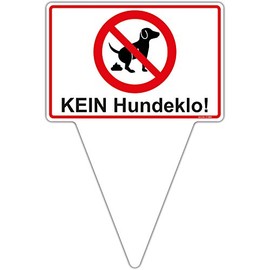 Sign "Kein Hundeklo!" Sign Sign 200 x 300 mm Sturdy Aluminium Composite Plate 3 mm Thick Pedal Mines Dog Sign