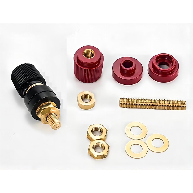 WWZMDiB Pure Copper Remote Battery Terminal Sbinding Post (2Pcs M6（1/4"）)
