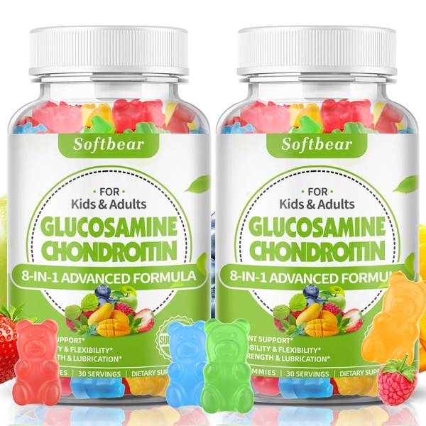 softbear Glucosamine Chondroitin Gummies with MSM Triple Strength, Organic Chewable