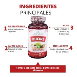 Cuore Circulación Y Presión Arterial Ajo Zapote Blanco Zn Sabor Sin sabor