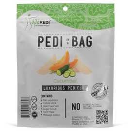 SPA REDI Detox In A Bag Pedicure Kit -Pedicure Massage for Tired Feet, Detoxifies and Refreshes Feet, Cooling Cucumber