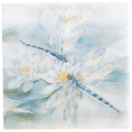 IHR Ideal Home Range - Servilletas desechables de 3 capas de papel para fiesta, 5 x 5 pulgadas, libélula, 20 unidades