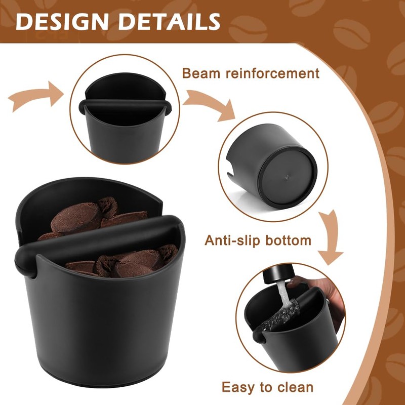 Coffee Knock Box, 5-Inch Espresso Grounds Knock Box