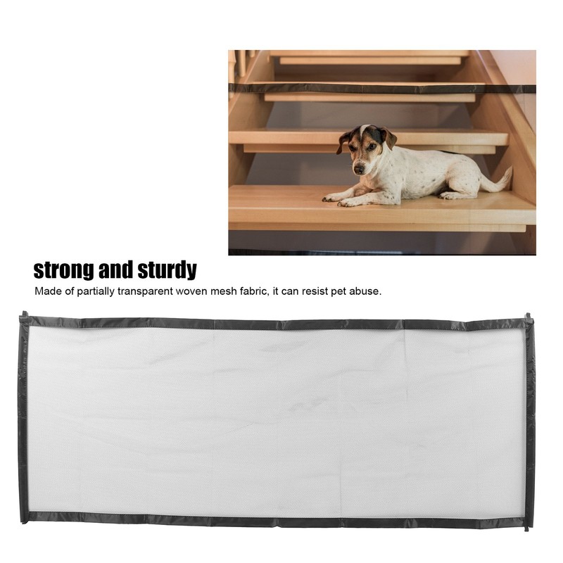Black Portable Pet Gate Fence Foldable Small Animal Protective Fence