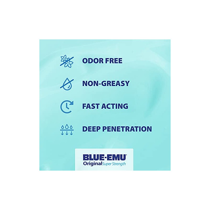 BLUE-EMU Original Super Strength Cream, Soothing Muscle & Joint Support,