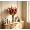 100Pcs Fall Dried Flowers Stems Natural Dried Pampas Grass Bouquets