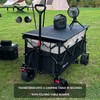 Moon Lence Collapsible Folding Wagon Cart Heavy Duty Folding Garden