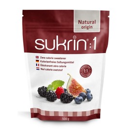 Sukrin:1 - All Natural Sugar Substitute With Erythritol & Stevia, Zero Calorie Sweetener For Keto & Low Carb Diets, 250g Twin Pack