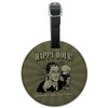 Happy Hour Gentlemen Start Your Livers Round Leather Luggage Card