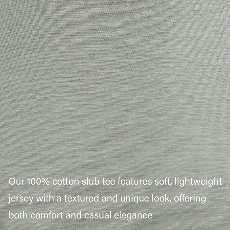 netdraw Men's Curved Hem 100% Slub Cotton T-Shirt Premium Casual