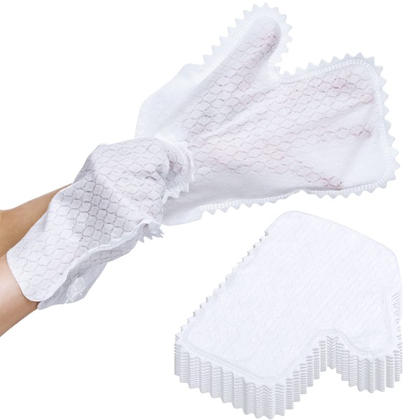 40 Pieces Microfiber Dusting Cloths Gloves, Dust Wipes, Feather Dusters, Grabs and Locks in Dust, Pet Hair Cleaning Possible Dual-Sided Disposable Dusting Gloves