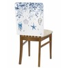 Anzona Blue Coastal Chair Back Covers for Dining Room, Eucalyptus