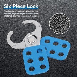 Lock Out Tag Out Hasp, Safety Hasp Lock High Security Six Holes High Strength Anti Rust Lockout Tagout Safety Hasp for Home Industry