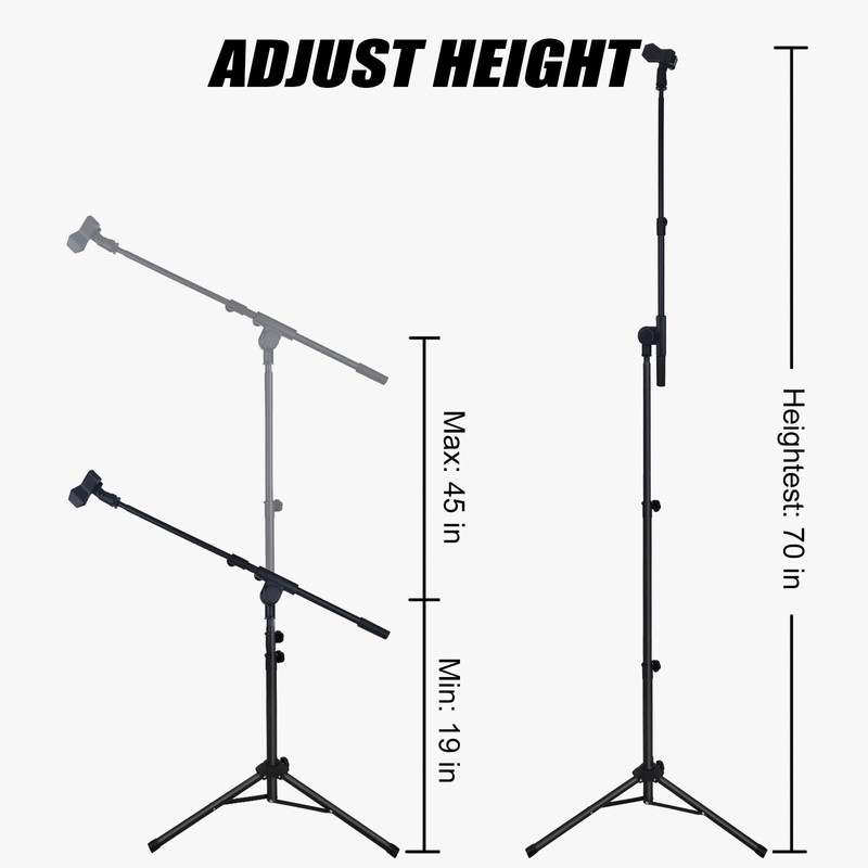 GLEAM Microphone Stand for Light Microphone less than 1 LB