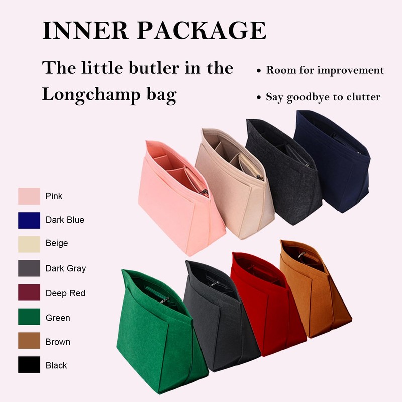 D.DUO Purse Organizer, Multi-Pocket Felt Handbag Organizer, Folding Tote Bag