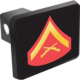 U.S. Marine Corps Lance Corporal Red / Gold Trailer Hitch Cover