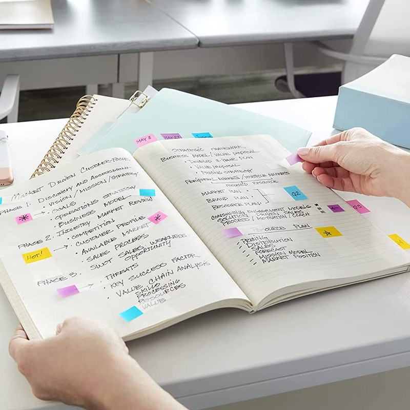 Post-it Highlighting Flags, 35/Dispenser, 4 Dispensers/Pack.47 in Wide, Assorted Bright