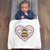 Azeeda 'Heart Bee' Cotton Baby Blanket/Shawl (BY00044961)