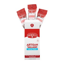 Creminelli Sopressata Salami, (3 count, 5.5oz), Humanely Raised Pork*, No Added Nitrates or Nitrites, No Artificial Ingredients, Gluten Free, Keto & Paleo Friendly Snacks, 44g Protein Per Package, 0g Sugar**,