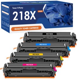 218X 218A 3201dw Toner Cartridges 4 Pack 3301fdw Compatible Replacement for HP 218X 218A Color Pro MFP 3301cdw 3301fdw 3201dw 3301sdw Printer W2180X High Yield Ink Set (Black Cyan Yellow Magenta)
