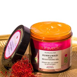 Auravedic Kumkumadi Skin Brightening Gel with Sandalwood and Saffron, 100 g
