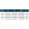 long shank fishing hook available in sizes 5/0, 4/0, 3/0,
