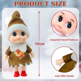 POPOYU Christmas Baby Elf Doll for Boys Girls,2024 New Christmas Accessory Tiny Baby Elf Doll Tradition Mini Elf Baby Doll Novelty Toys,Baby Elves Dolls for Kids Xmas New Year Gift Stocking Stuffers