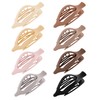 DEPOKA Flat Hair Clips for Women-8Pcs Large Matte No-Slip French