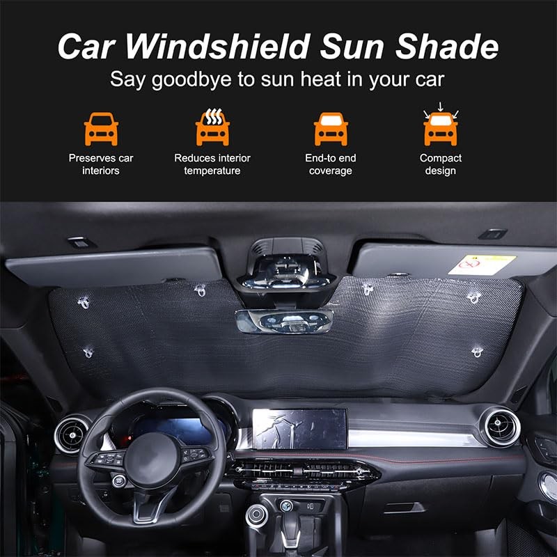 Car Foldable Car Sun Visor Compatible with Alfa Romeo Tonali,