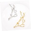 BIUDECO 6pcs Alloy Branch Hair Clips Antler Design for Women