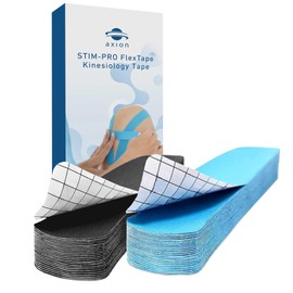 axion Kinesiology Tapes PRECUT Black Beige | 50 Pre-Cut Sport Tape Strips 10x2 in | Waterproof • Skin-Friendly • Elastic | Kinesiology Tapes Ideal for Sports