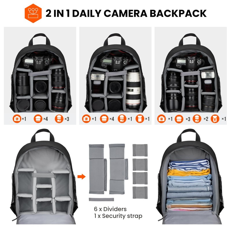 TARION Camera Backpack Bag Small - Professional DSLR Photography Case