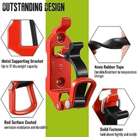 6 Piece Shovel Holder for Car Roof Rack Ax Holder Kit Roof Rack Car Accessories Metal for Truck Boat MilitaryEquipment and Tools