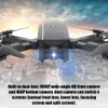 1808 Foldable Black WiFi FPV 1080P Camera Optical Flow Positioning