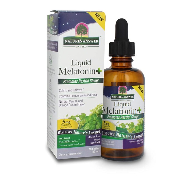 Nature's Answer Melatonin Plus Lemon Balm & Hops 2 Ounce