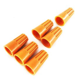 UL Listed Orange Electrical Wire End Connectors Ribbed Caps Bulk 500 Pack Small Twist-on Wire Connectors Nuts 22-14 AWG,P3 Type Screw Terminals