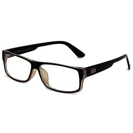 Newbee Fashion - "Kayden" Retro Unisex Plastic Fashion Clear Lens Glasses