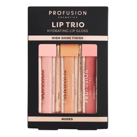 PROFUSION COSMETICS LIP TRIO HIGH SHINE LIP GLOSS - NUDES