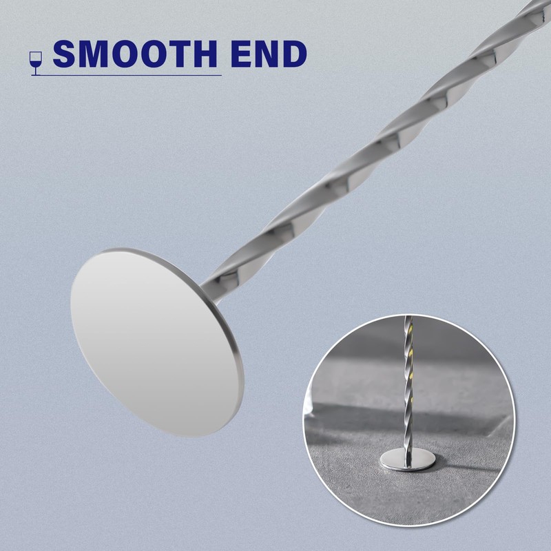BRIOUT 2 Pcs Bar Spoon, 12 Inches Long Handle Drink