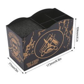 Barber Tools Holder, Barber Scissors Holder Box, Professional Scissor Holder Storage, Shear Holder, Hairdressing Storage Box Desktop Organizer, for Hairstyling Hair Clipper Brushes Combs Clips (Black)