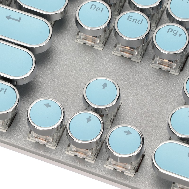 Blue Switch Mechanical Keyboard 104 Keys Backlight Ergonomic Retro Steampunk