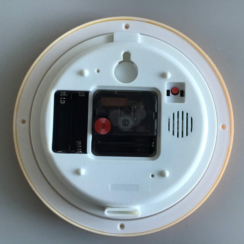 KOOKOO KidsWorld Yellow, Wall Clock for Children with Natural Sounds,