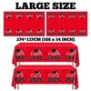 EYOBZOOQ Red Graduation Tablecloth Plastic 54"x108", 2Pcs Congrats Grad Tablecloth