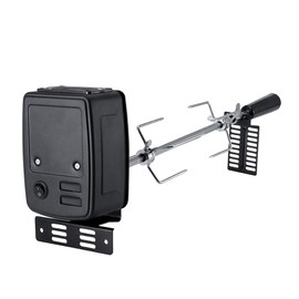 Aatraay Stainless Steel Rotisserie Kit, BBQ Grilling Accessories Spit Rod Meat Forks with Electric Motor for Outdoor Camping Barbecue