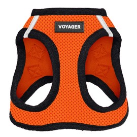 Voyager Step-in Air Dog Harness - All Weather Mesh Step in Vest Harness for Small and Medium Dogs by Best Pet Supplies - Harness (Orange/Black Trim), Medium